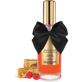 Bijoux Indiscrets Light My Fire Warming Massage Oil Wild Strawberry & Honey 100ml