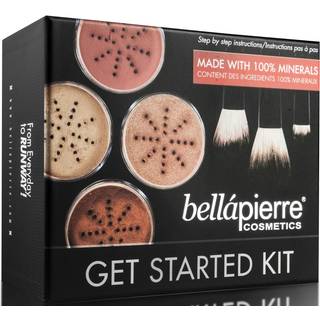 Bellapierre kommer i gang Kit | Inkluderer 2 mineralfundamenter 1 Blush & 1 Bronzer | Mineral Makeup Essentials | Ikke-giftig og parabenfri | Oli