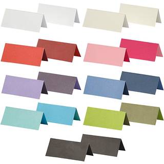 Bordkort 9x4 cm - 30 stk. i Assorterede Farver