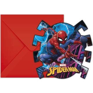 Spider Man indbydelser 6 stk.