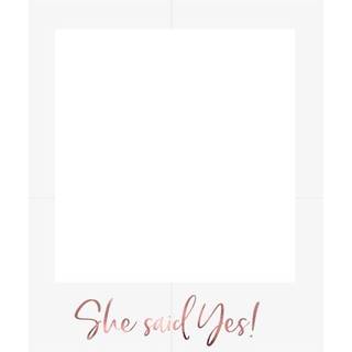 1 stk. Rosaguld selfie fotoframe "Hun Sagde Ja", 50x59.5cm