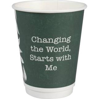 25 stk Bio komposterbar Kaffebæger 400ml - Dobbeltvæg