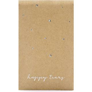 10 pk Happy Tears Lommetørklæder - Lommetørklædeholder med Sølv skrift