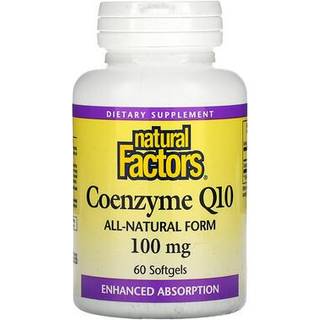 Natural Factors – Coenzym Q10 100 % Naturlig 100 mg (60 Softgels)