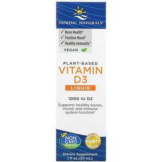 Plantebaseret Vitamin D3 Væske, 1000 IU Æble - 30 ml
