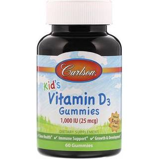 Kid's Vitamin D3 Gummies, 1000 IU Natural Fruit - 60 gummies