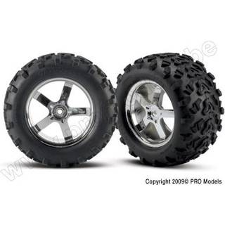 Traxxas 4973R Wheels & Tires Maxx/Hurricane - returvare