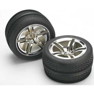 Traxxas 5575 Tires & Wheels Victory/ Twin-Spoke (Nitro Front) 2.8" (2)