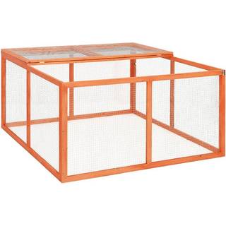 kaninbur 124x120x60 cm massivt fyrretræ