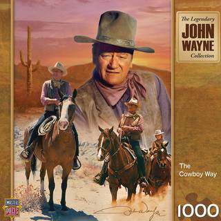 MasterPieces John Wayne The Cowboy Way 1000-brikker puslespil - Montage af ikoniske filmroller