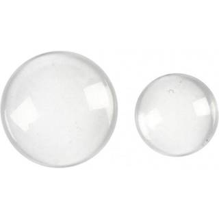 Runde Glas Cabochons 18+25 mm - 8 stk. til DIY