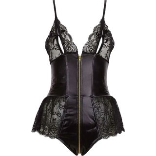 Ann Summers Ann Summers Black Faux Leather & Lace Tasha Body