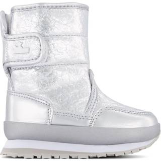 Rubber Duck Silver Cracked Metallic Vinterstøvle Snowjogger - Str. 27