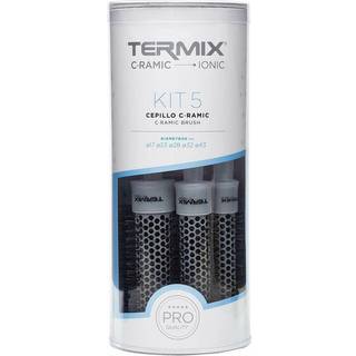 TERMIX Børster & kamme Rundbørster C-Ramic Ionic 5-Pack Hjulbørste Ø17 + Hjulbørste Ø23 + Hjulbørste Ø28 + Hjulbørste Ø28 + Hjulbørste Ø32 + Hjulbørste Ø43 5 Stk. (124,00 kr / 1 stk.) - 5 Stk.