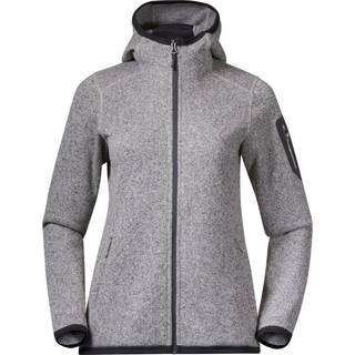 Kamphaug Knitted Hoodie W Chalk Sand (S)