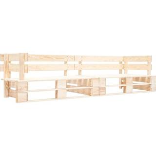2-personers pallesofa til haven træ hvid