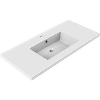 Allibert TOBI håndvask i hvid keramik, 100 cm