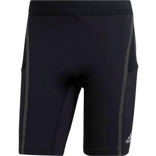adidas 1/2 Tights S - Korte Løbetights med Reflekser & Baglomme, Sort til Herre