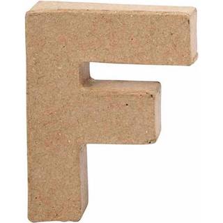 Håndlavet Bogstav F i Papmaché - 10 cm