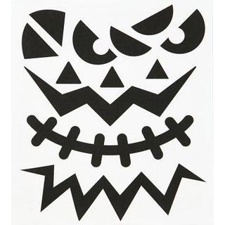 Klistermærker - Halloween ansigter, 1 ark