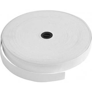 Hvid Elastikbånd 20 mm x 25 m - Holdbart og Alsidigt