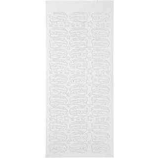 Selvklæbende Studenterhue Stickers - 10x23 cm, Hvid