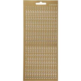 Guld Tal Stickers 10x23 cm - Elegant Dekoration