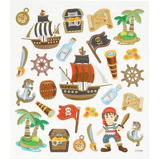 Piratstickers - Selvklæbende Klistermærker 15x16,5 cm
