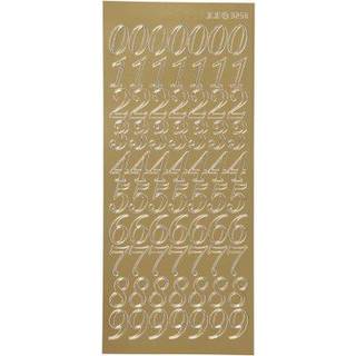 Guld Tal Stickers 10x23 cm - Elegant Dekoration