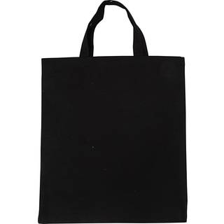 Sort mulepose i 100% bomuld, 38x42 cm