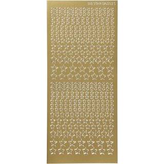 Guld Stjerne Stickers - 10x23 cm, 1 ark