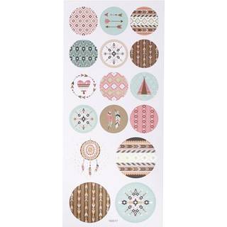 Indianer Stickers Ark 10x23 cm - Elegante Motiver