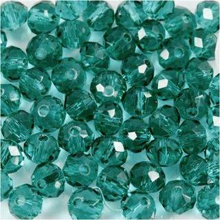 Grønne facetperler 4 mm - 45 stk. til smykker