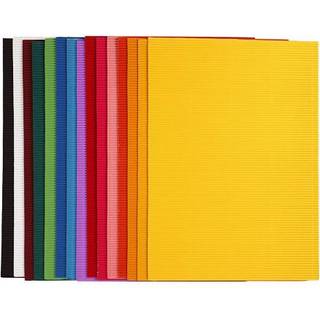 Bølgekarton 25x35 cm - 15 assorterede ark