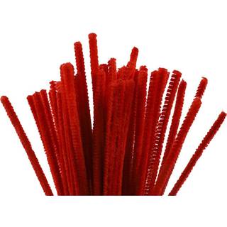 Røde Chenille Piberensere 30 cm - 50 stk.