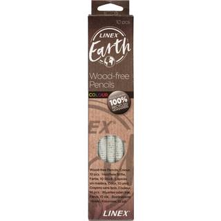 Linex Earth farveblyanter af 100% genanvendte aviser, 10 stk