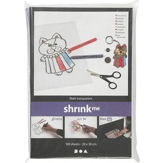 Krympeplast 20x30 cm, 100 ark, mat transparent