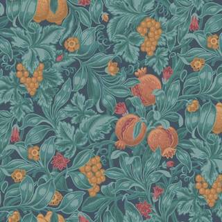 Vines of Pomona - Burnt Orange & Teal