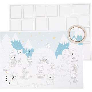 Julekalender 30x42 cm - 3 stk. med 24 låger