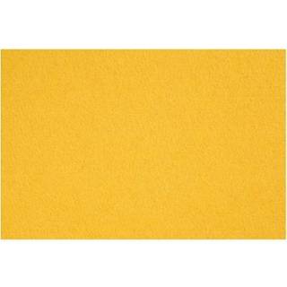 Hobbyfilt, ark 42x60 cm, tykkelse 3 mm, gul, 1 ark
