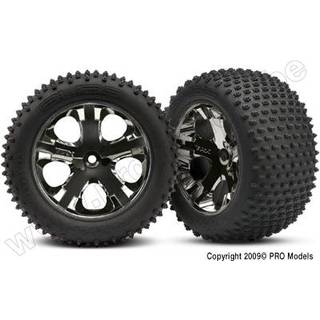 Traxxas 3770A Tires & Wheels Alias/All-Star Black Chrome 2,8" TSM (2)