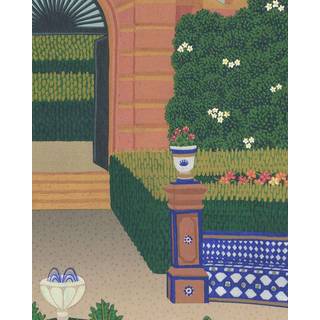 Alcazar Gardens - Terracotta & Spring Green