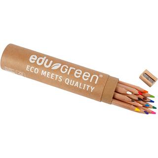 Edugreen 12 Ass. Farveblyanter - Miljøvenlige & Ergonomiske
