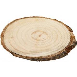 Rustikke træskiver med bark - 12 stk. 9,5x6 cm