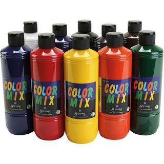 Skole Lasurmaling, ass. farver, 10x500 ml/ 1 pk.