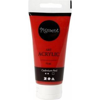 Kadmium Rød Akrylmaling, 75ml - Halvdækkende