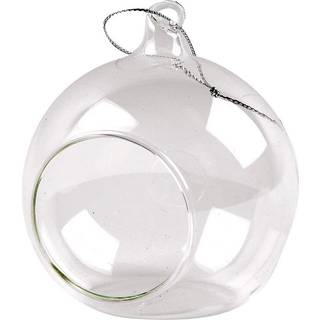 Elegant glaskugle 8 cm - 6 stk. til dekoration