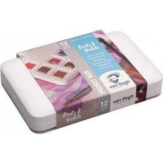 Aquarell Set rosa-violett 12 Näpfchen - Rosa