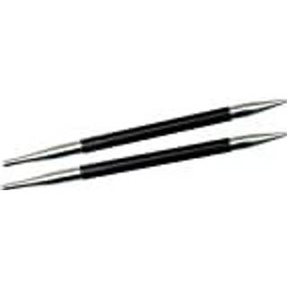 KnitPro KARBONZ UDSKIFTBARE rundpinde (3-8.00mm) 6.50 mm Indhold:2 udskiftbare pinde Materialer:Kulstof (carbon) og messing Typer:Strømpepinde, faste rundpinde og udskiftbare rundpinde Størrelser: 3.00-8.00 mm Kabel medfølger ikke.