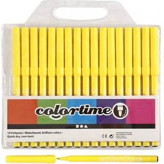 Colortime Tusch Citrongul 2 mm - 18 stk. Pakke